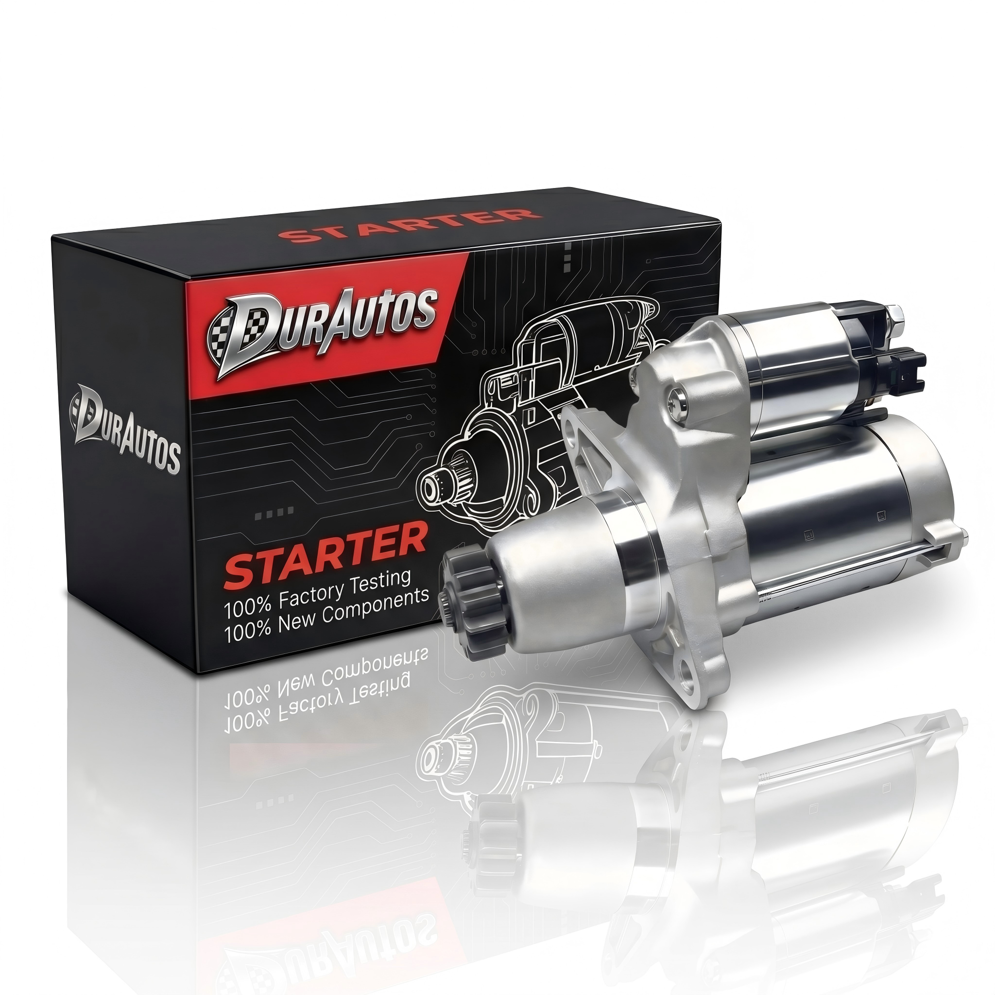 Durautos 17870 New Starter Motor Replacement for 2003-2005 Honda Accord 2.4 LX EX DX, 2003-2006 Honda Element, 2004 2005 Acura TSX L4 Engine OE# 31200-RAA-A51 31200-RAA-A52 SMU0311 41054101R SM61209