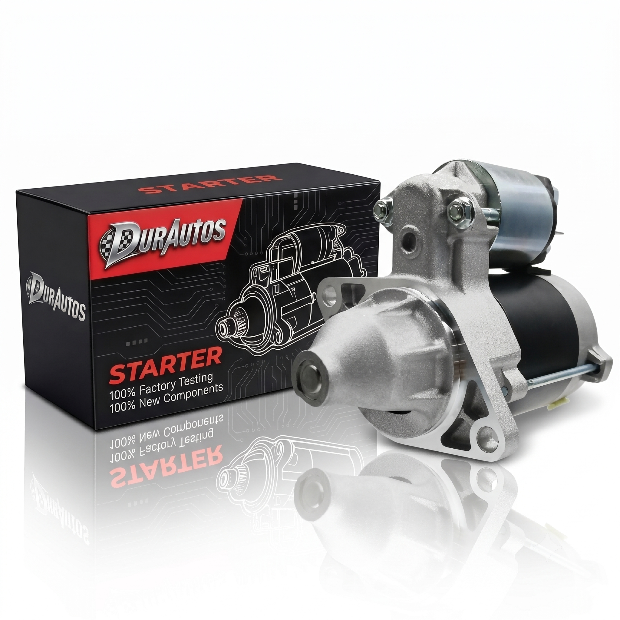 18404 New Starter Motor Replacement for John Deere Gator 4x2 TS CX CS Kawasaki FE250D FE290D FE350D FE400D Gas Engine OE#: 21163-2089, DAW26844, AW26844, SND0132, 41052062