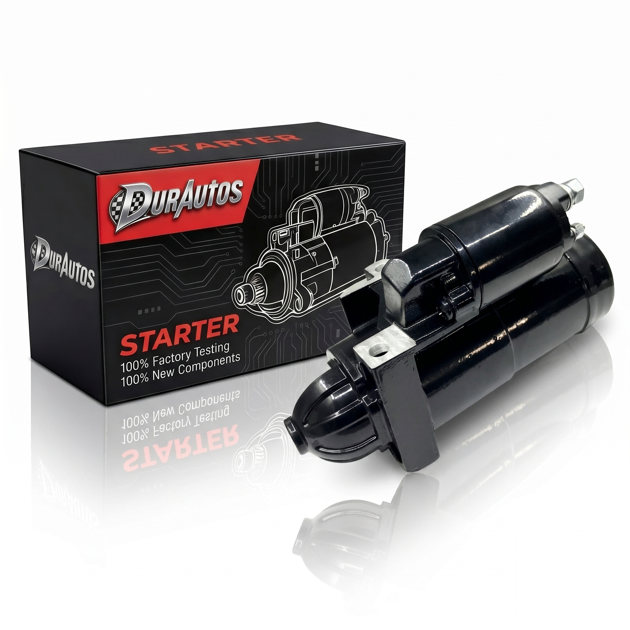 Durautos SAE J1171 New Coated Starter Motor Replacement for 96-07 4.3 5.0 5.7 7.4 8.1L Mercruiser, Volvo Penta, Mercury Marine V6 V8 Engines OE#: 50-863007A1 863007A1 9000821 9000762 3860566 M59601
